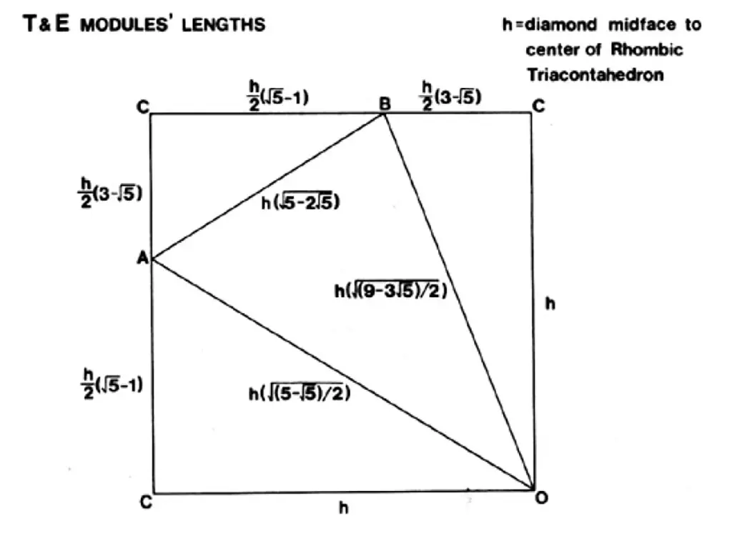 quanta module drawing buckminster fuller polyhedron symmetry group icosahedral synergetics foldout measurements