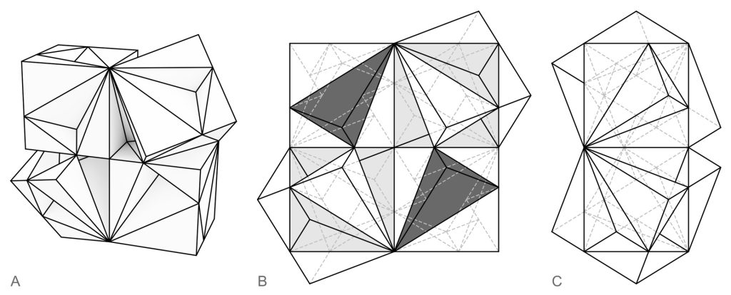 The SuperCube is a modular geometric unit for periodic and bounded assemblies.